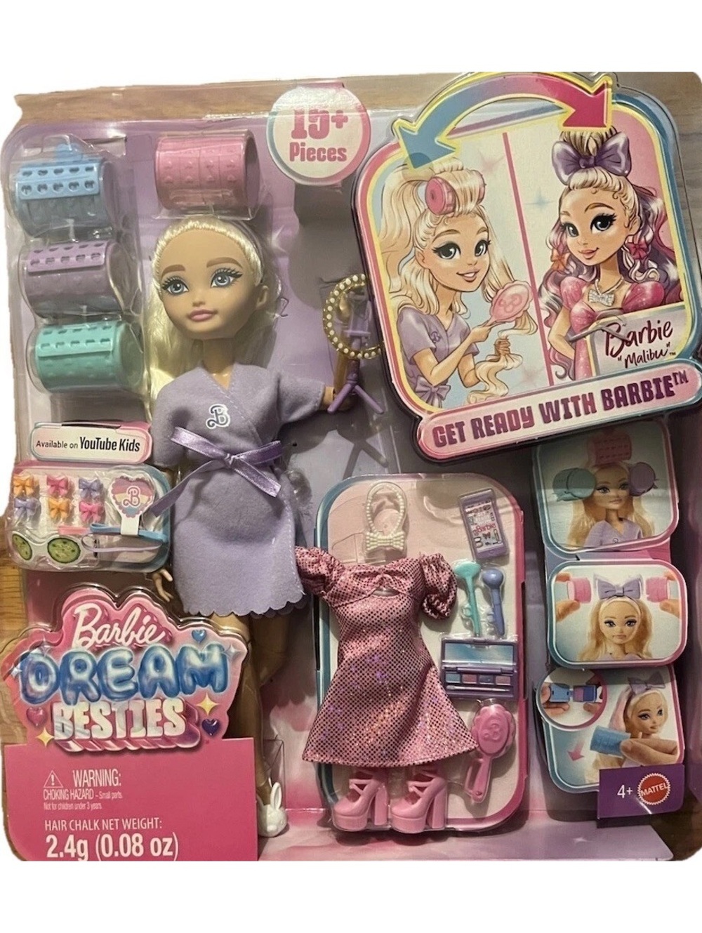 Barbie Dream Besties Get Ready 12” Malibu Fashion Doll Set New
